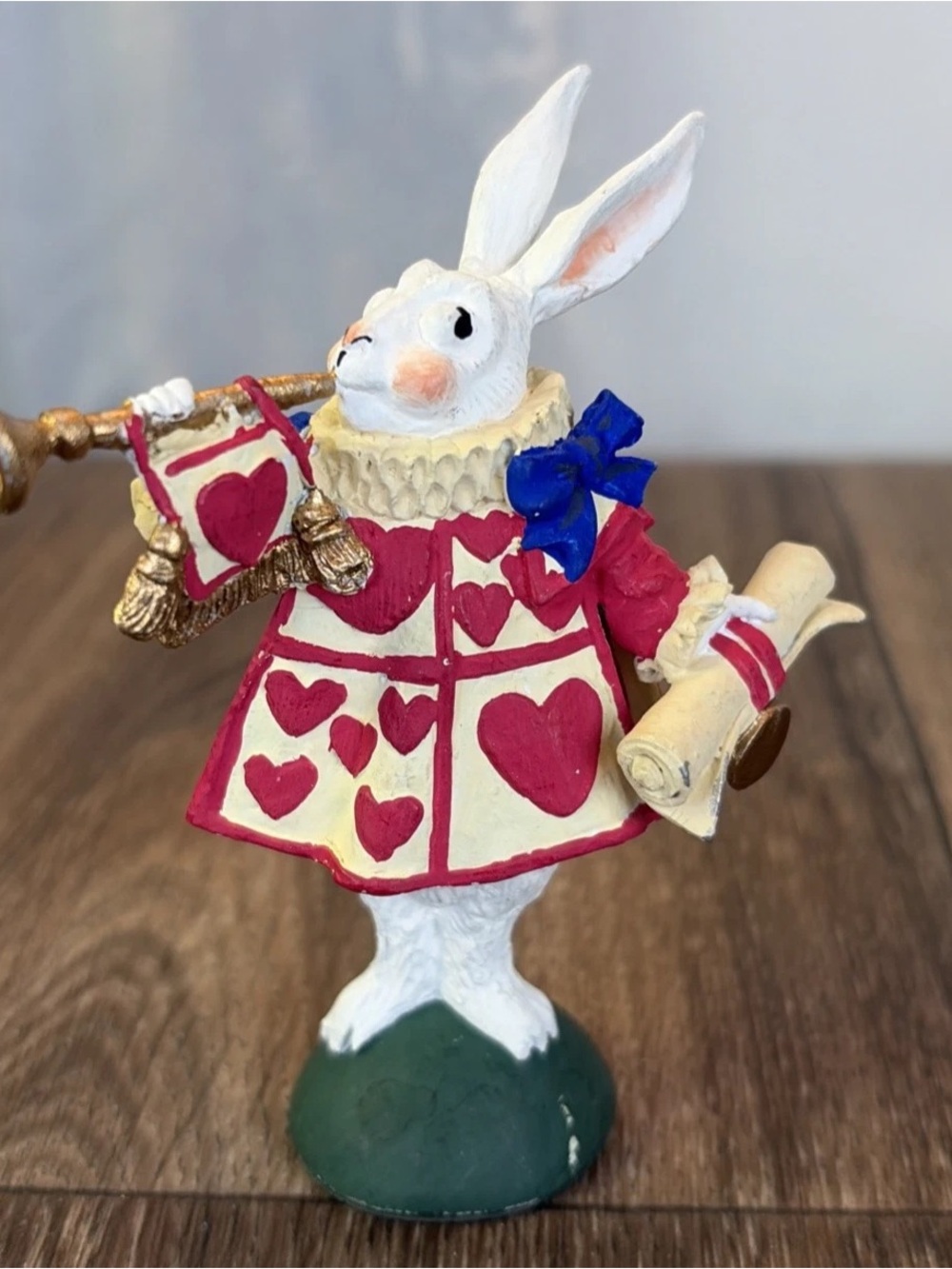 Hamilton Collection Herald Message Rabbit Pewter Figurine Alice in Wonderland